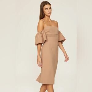 Black Halo Leona Off Shoulder Dress Size 2 Flawed